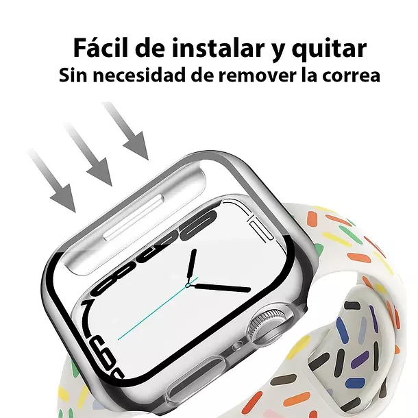 Protector para Apple Watch Glass 42mm Negro-4