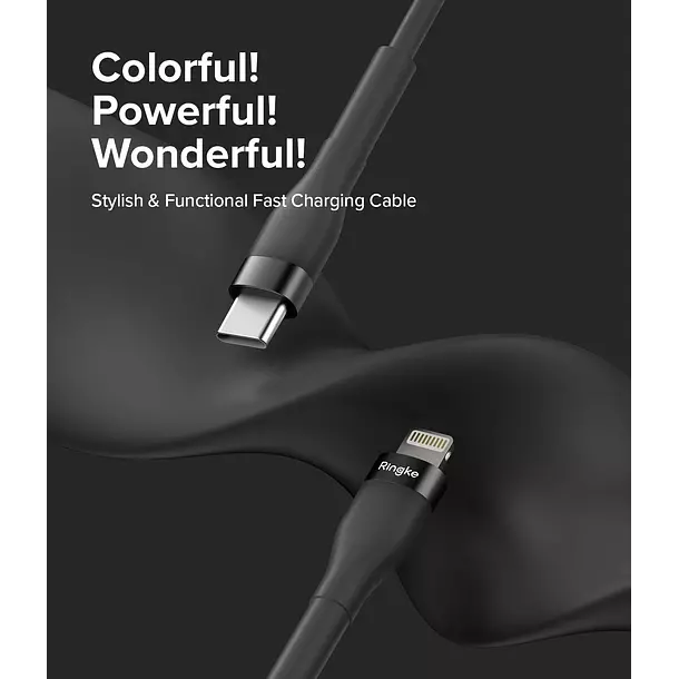 Cable Ringke Carga R pida USB C a Lightning Pastel 1 2m-1