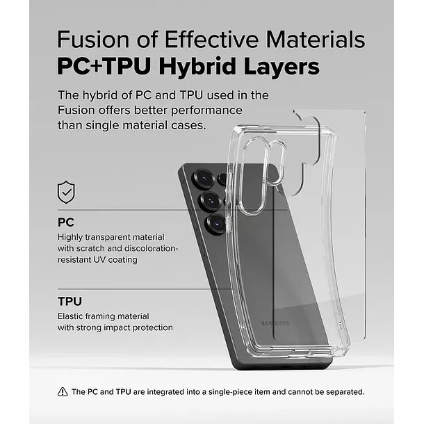 Carcasa Ringke Para Galaxy S25 Ultra FUSION Transparente Matte-7