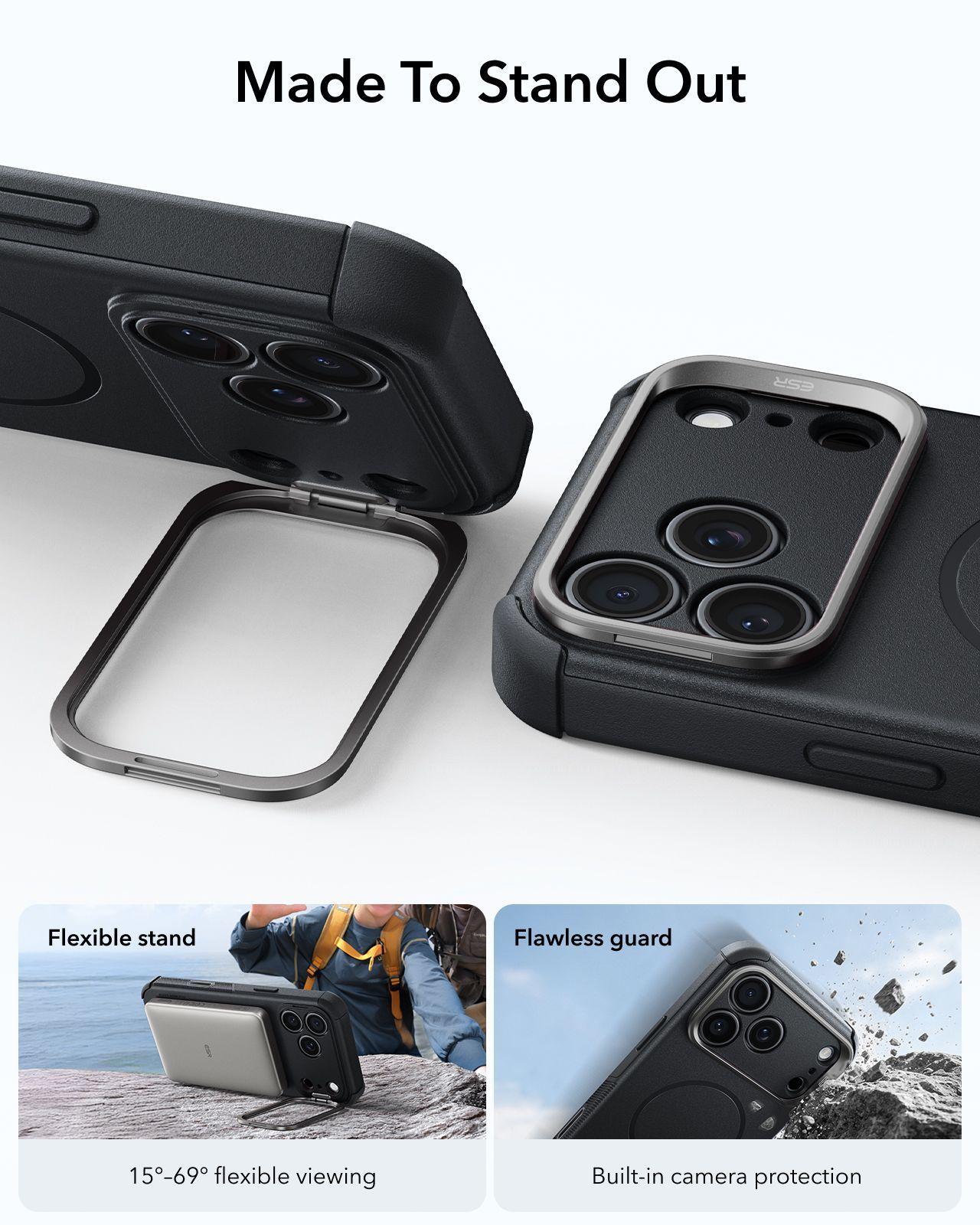 Carcasa ESR Cyber Tough Para iPhone 18 Pro Max 17 Pro Max Flex Stand-5
