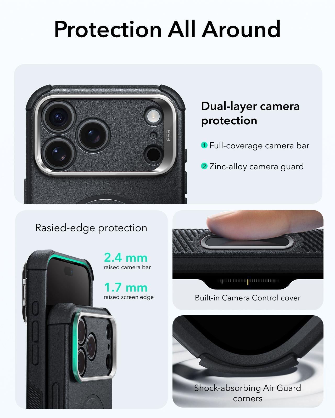 Carcasa ESR Cyber Tough Para iPhone 18 Pro Max 17 Pro Max Flex Stand-6