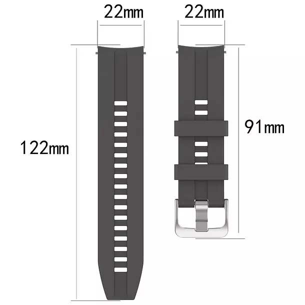 Correa Silicona Para Huawei Watch Gt2 Gt3 Xiaomi Mi Watch 22mm Verde-1