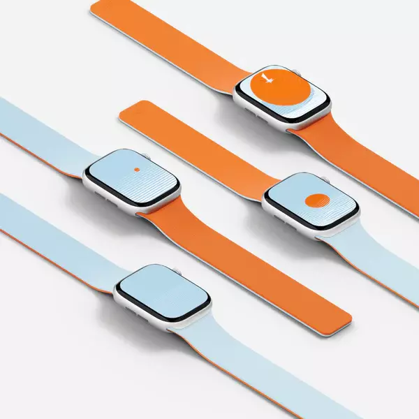 Correa MOFT Snap Duo para Apple Watch 38 40 41 42mm Celeste Naranjo-4