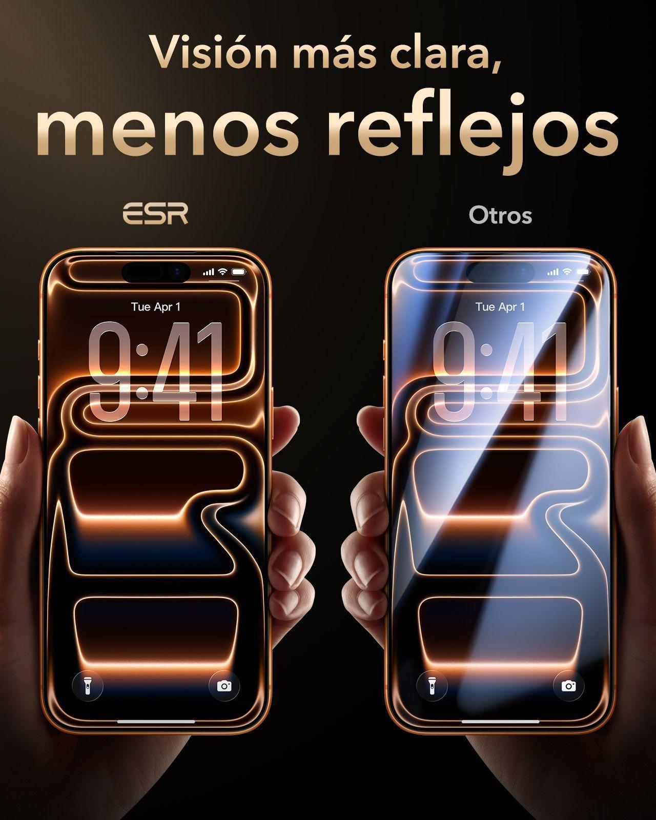 Mica Vidrio ESR Armorite Pro Para iPhone 18 Pro 17 Pro UltraFit 1 UN-3
