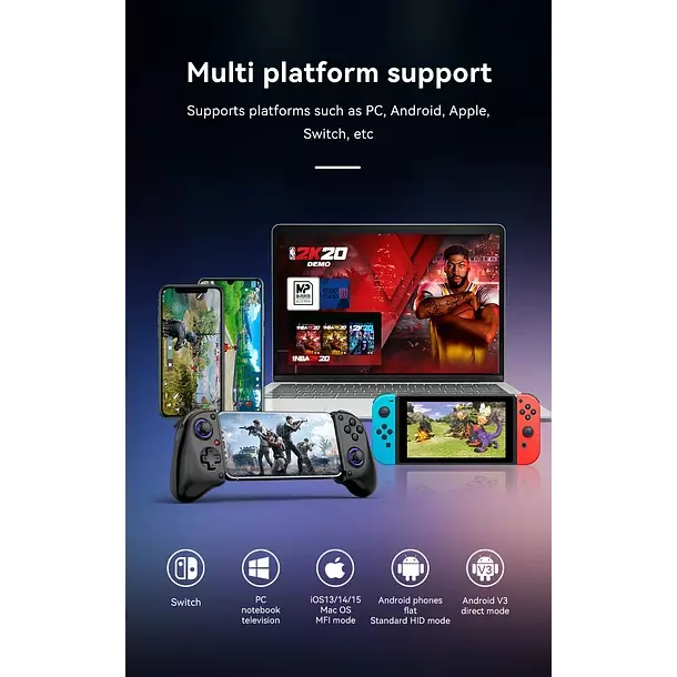 Control Gamepad Joystick Bluetooth para Celular-7