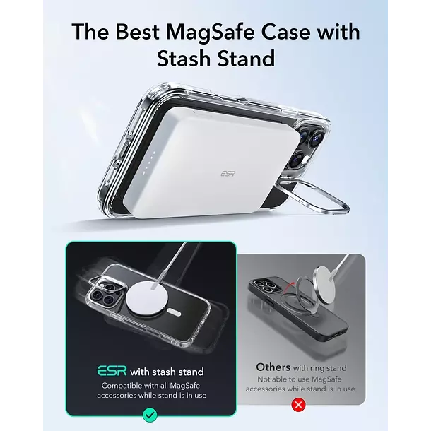 Carcasa ESR Para iPhone 16 Pro Max Hybrid Stash Stand-5