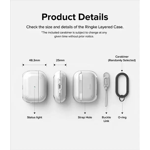 Carcasa Funda Ringke Para AirPods Pro 2 lanyard-1
