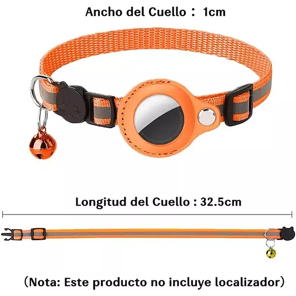 Collar Correa Con Funda Para Airtag Localizar Gato Perro-3
