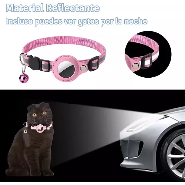 Collar Correa Con Funda Para Airtag Localizar Gato Perro-7