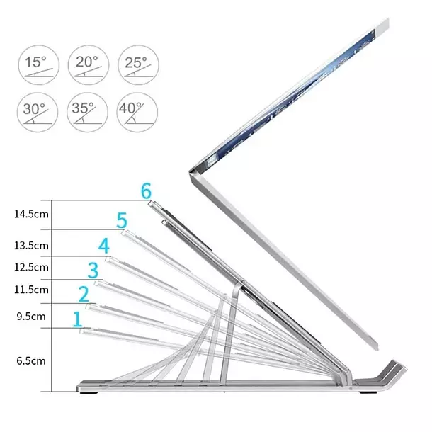 Soporte De Aluminio Para Macbook Notebook Escritorio Oficina-2