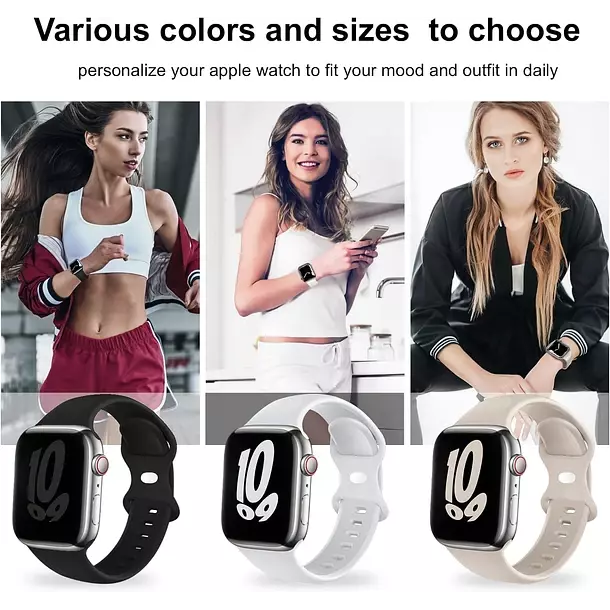 Correa Silicona para Apple Watch Beige 38 / 40 / 41 / 42 MM-5