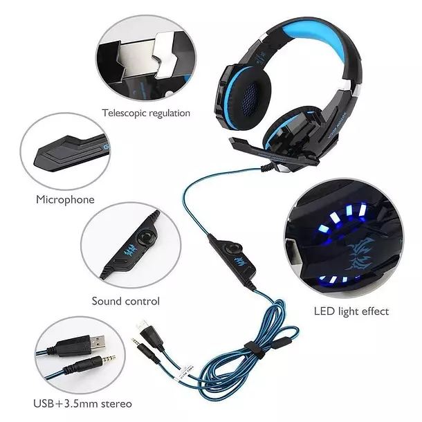 Audifonos Gamer 7 1 Compatible Con PS5 PS4 XBOX NOTEBOOK PC-2