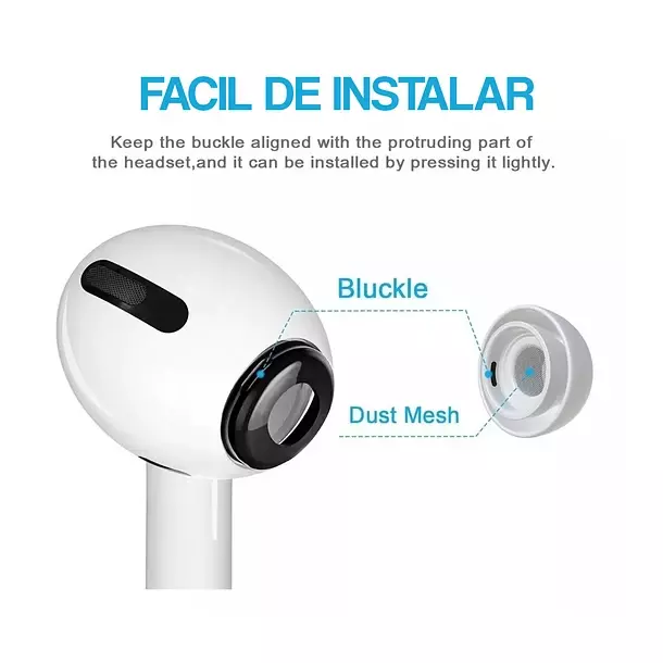 6 Pares Almohadillas Memory Foam Silicona Para AirPods Pro-4