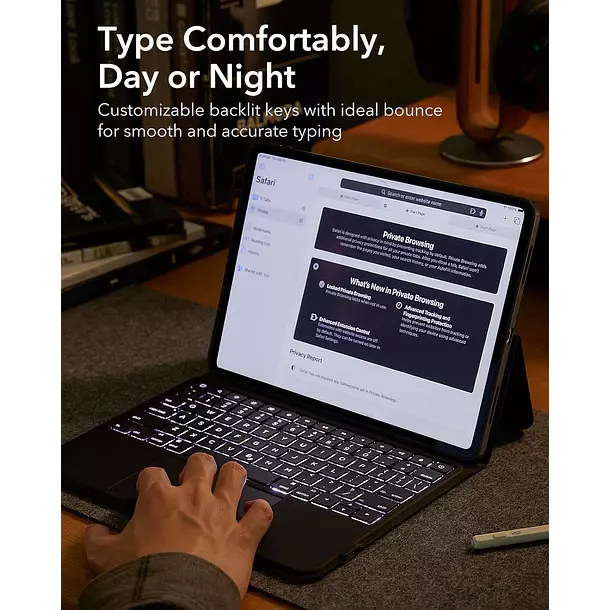 Carcasa Funda ESR Para iPad Pro 11 M5 M4 Con Teclado Ascend-5