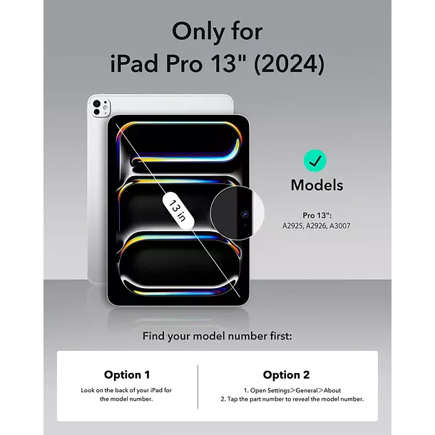 Carcasa Funda ESR Para iPad Pro 13 M5 M4 Teclado Ascend-7