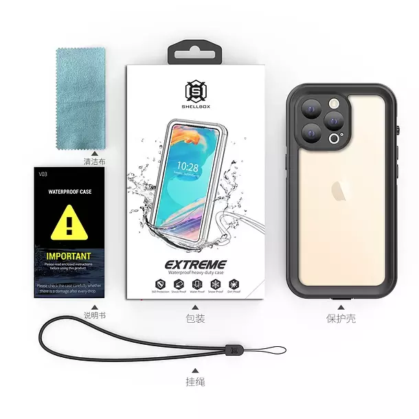 Carcasa Blindada para iPhone 11 Waterproof Antishock IP68-3