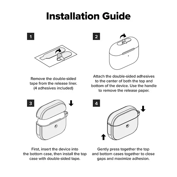 Carcasa Funda Ringke Para AirPods 4 Onyx Magnetic-9