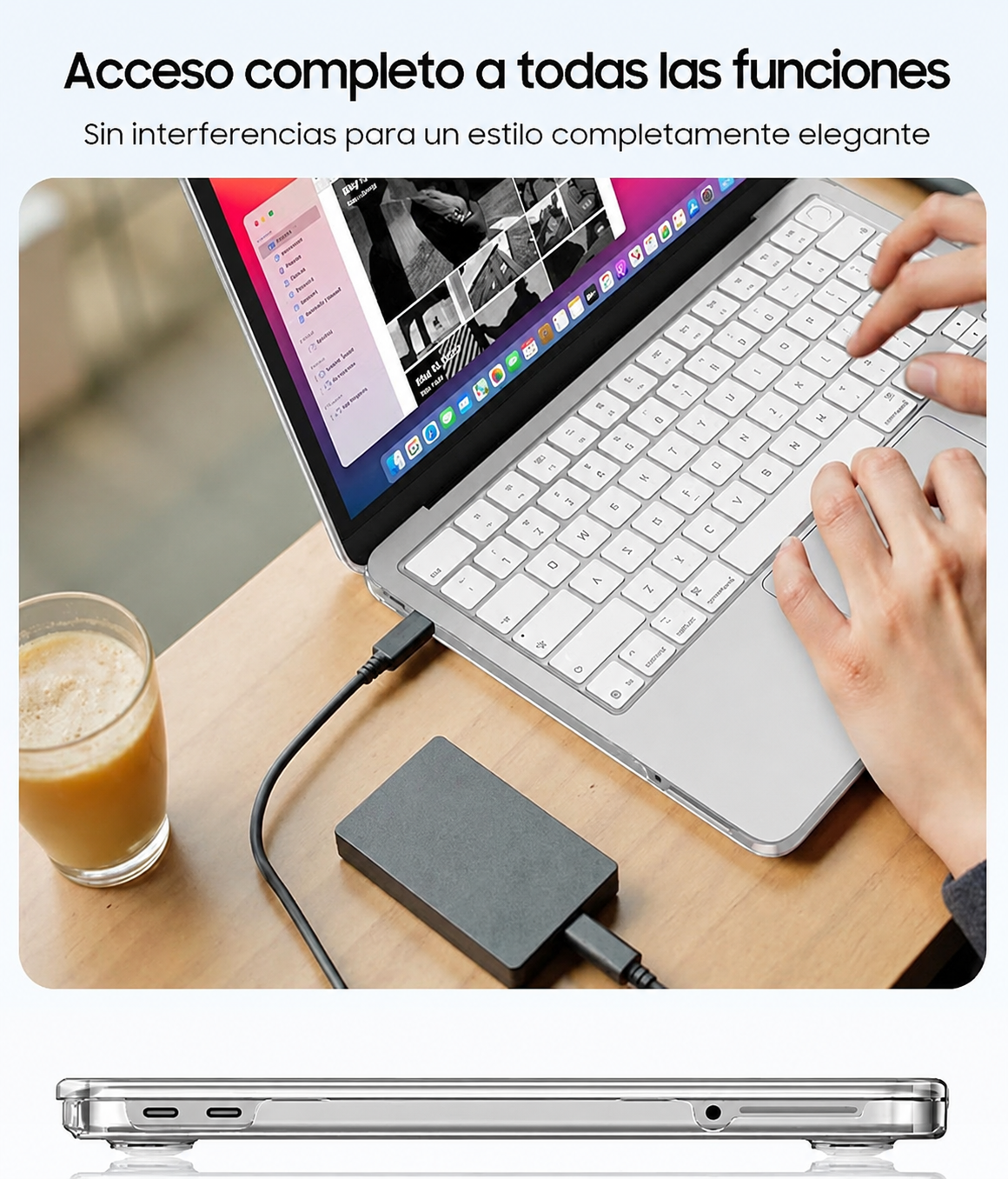 Carcasa para Macbook Neo Transparente-2