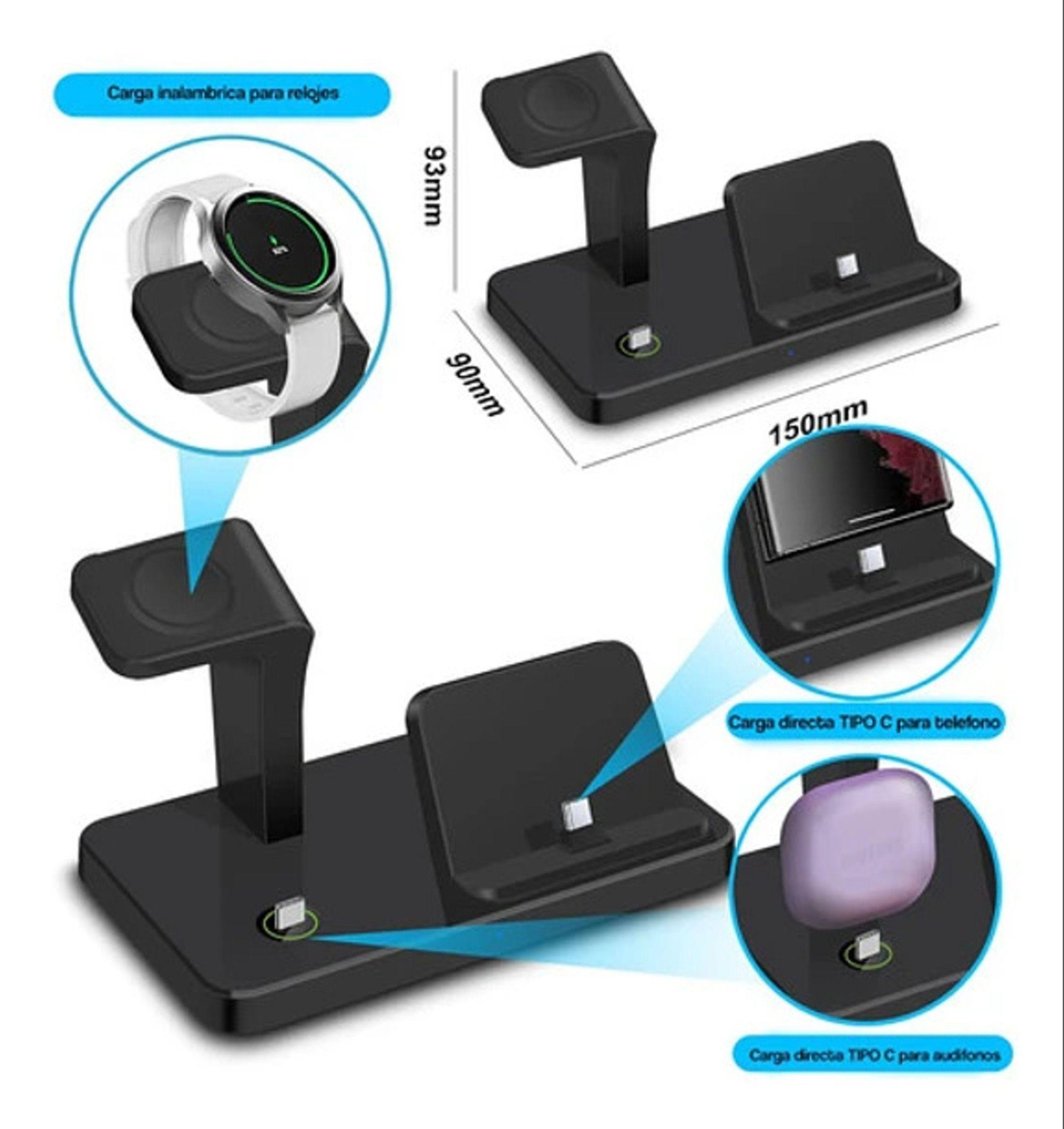 Estacion De Carga Para Samsung Xiaomi Motorola 3 En 1-2