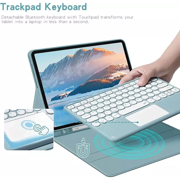 Funda Con Teclado Para Samsung Galaxy Tab S6 Lite-2