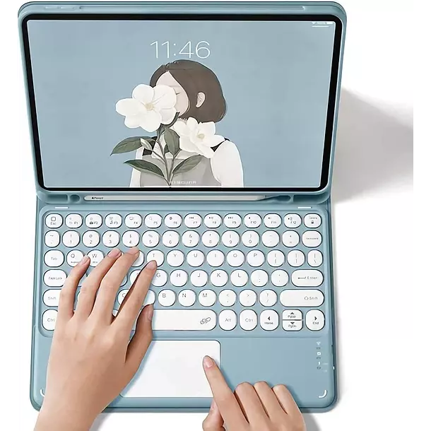 Funda Con Teclado Para Samsung Galaxy Tab S6 Lite-6