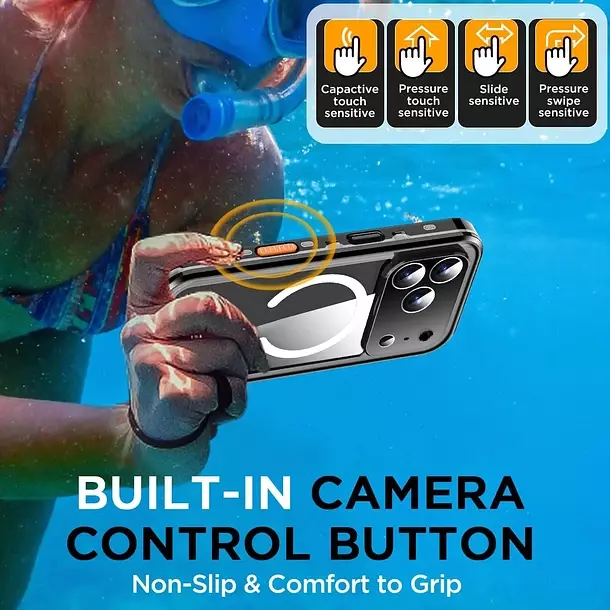 Carcasa Blindada Para iPhone 17 Pro Waterproof-7