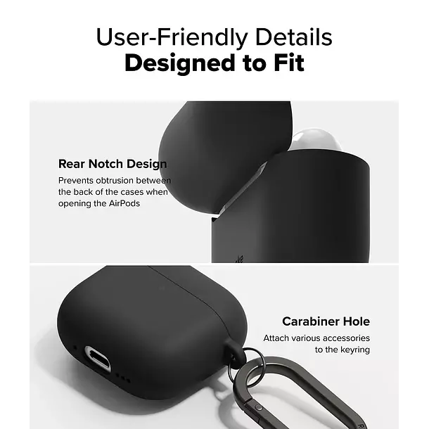 Carcasa Funda Ringke Para AirPods 4 Silicone-7