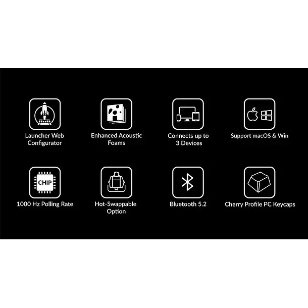 Teclado Gamer Inalambrico Keychron K8 QMK Version 2 Espanol-3