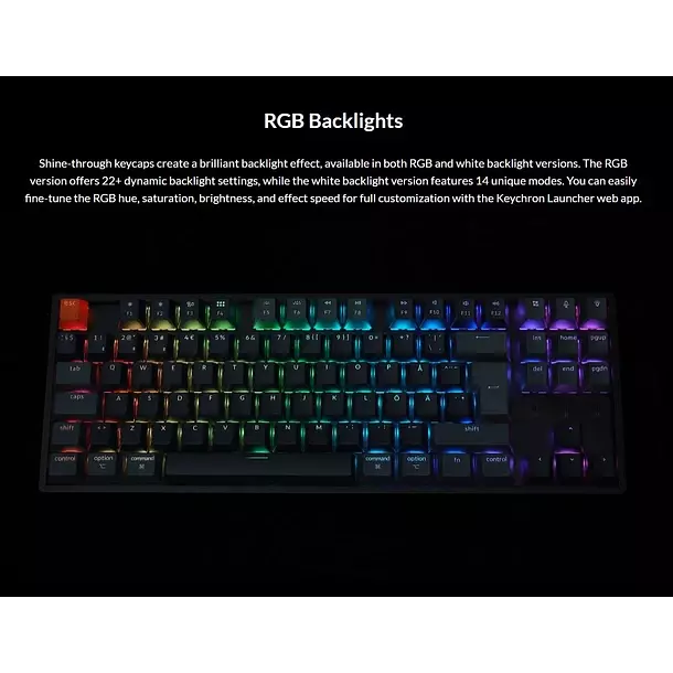 Teclado Gamer Inalambrico Keychron K8 QMK Version 2 Espanol-7