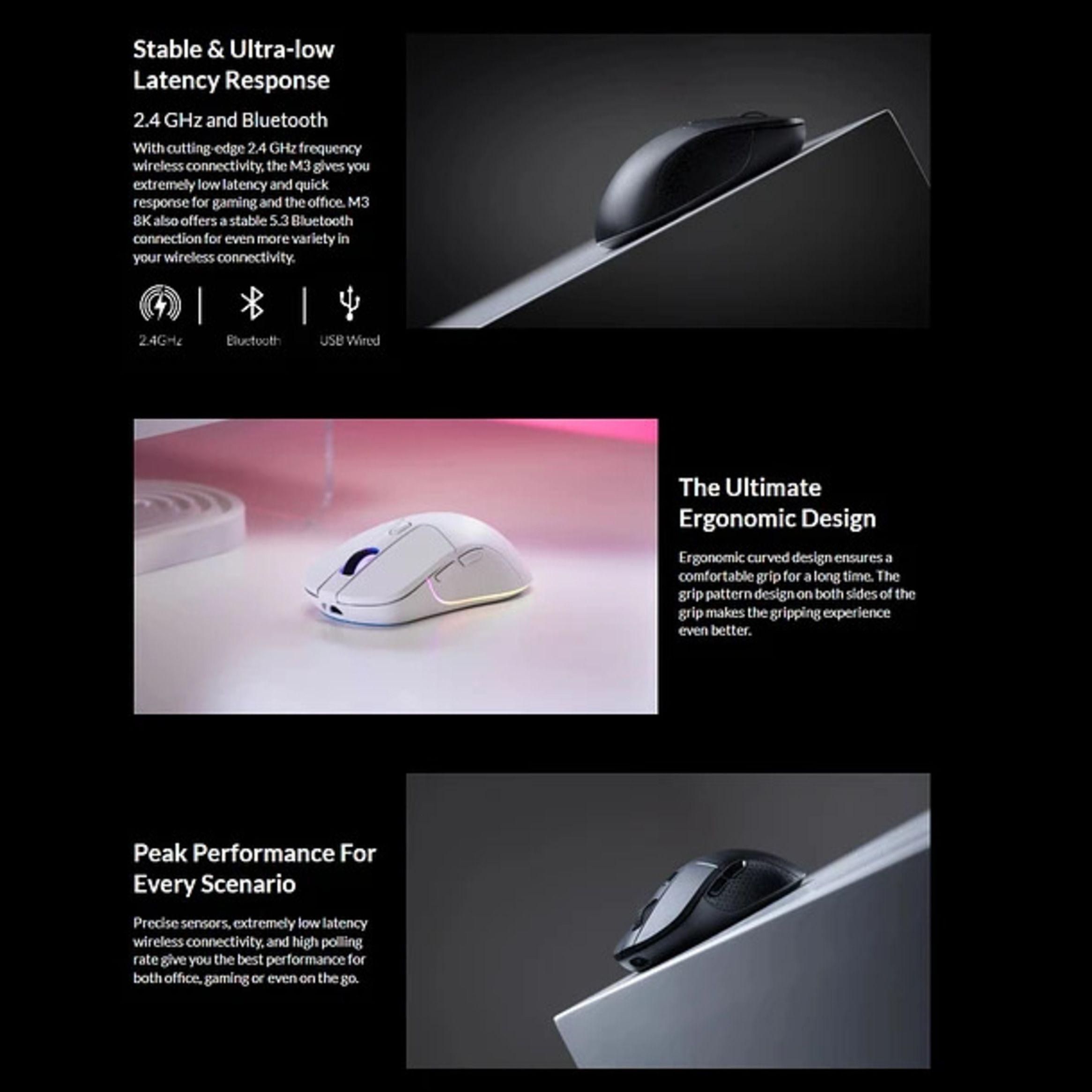 Mouse Inalambrico Gamer Keychron M3 2 4ghz Bluetooth-5