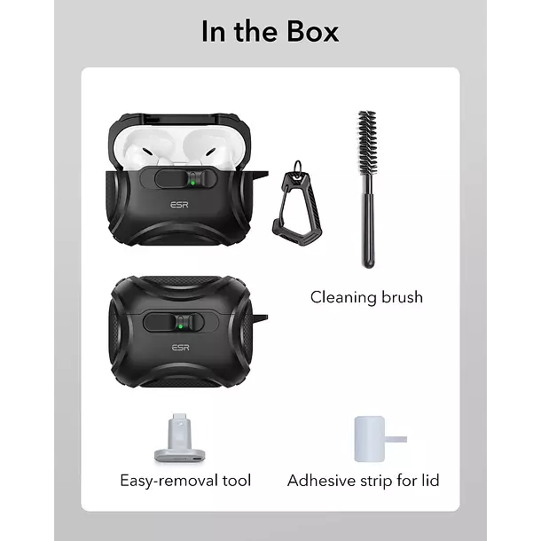 Carcasa Funda ESR Para AirPods Pro 3 Cyber FlickLock-2
