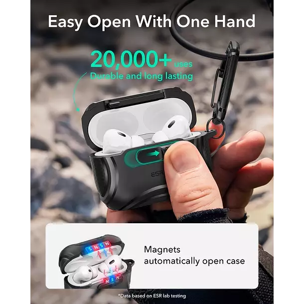 Carcasa Funda ESR Para AirPods Pro 3 Cyber FlickLock-7