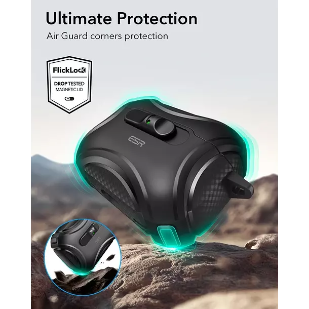 Carcasa Funda ESR Para AirPods Pro 3 Cyber FlickLock-8
