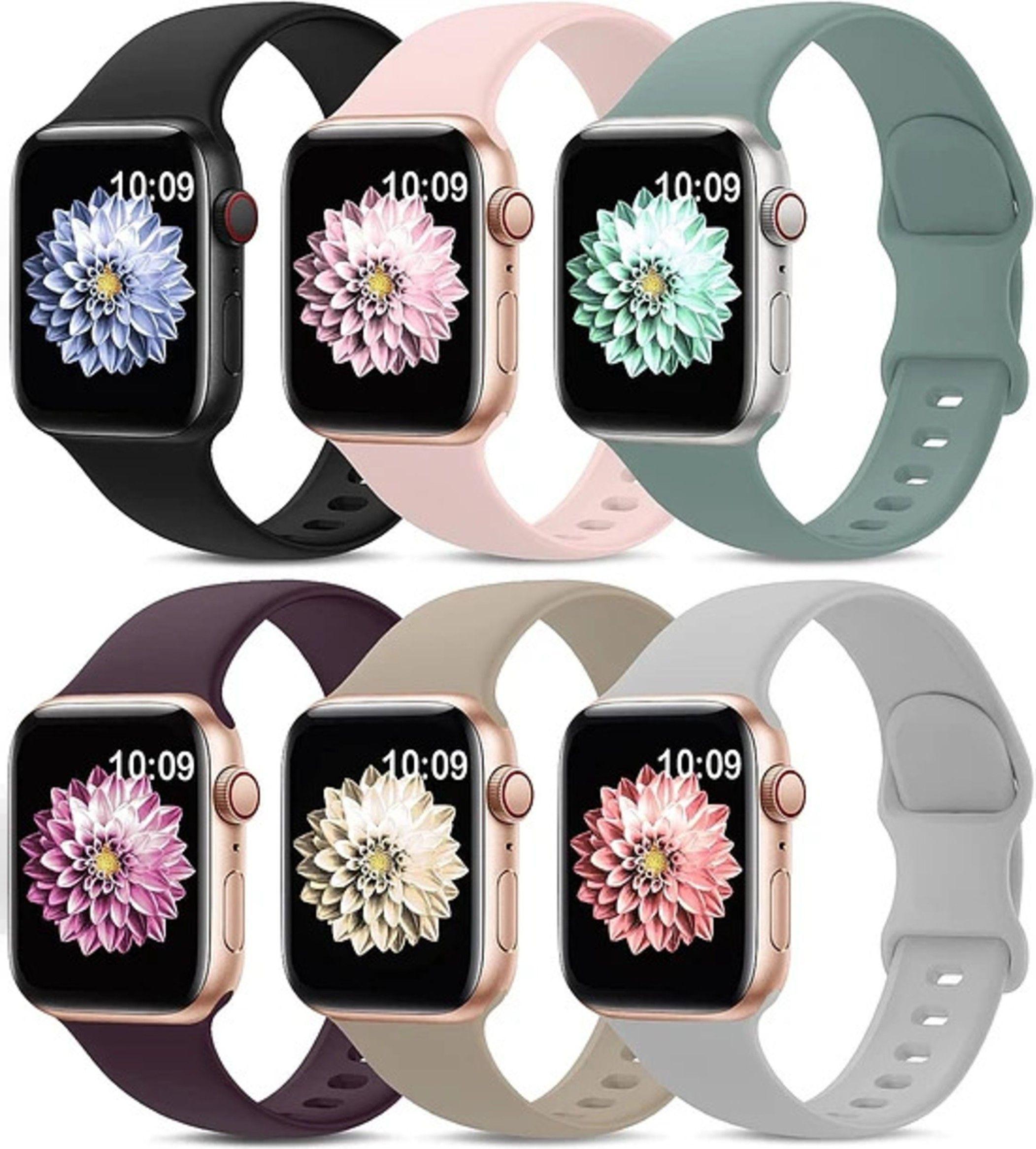Correa Silicona para Apple Watch 38 40 41 42 MM Celeste-1