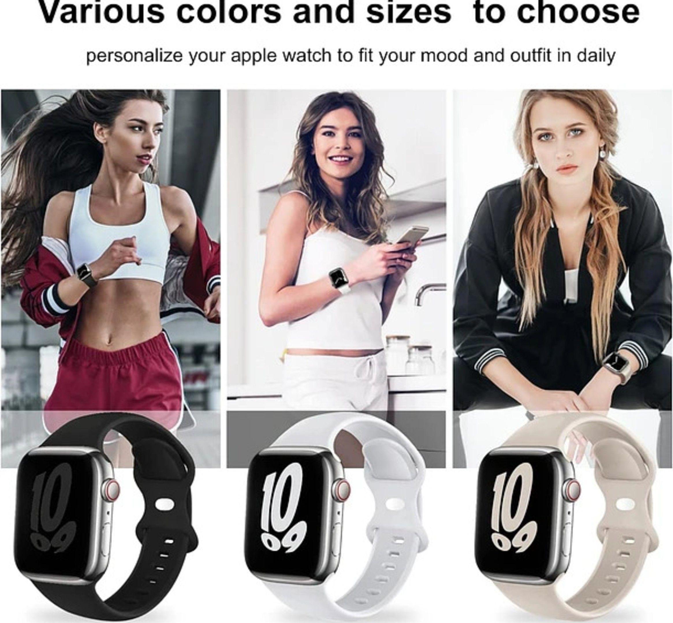 Correa Silicona para Apple Watch 38 40 41 42 MM Celeste-5