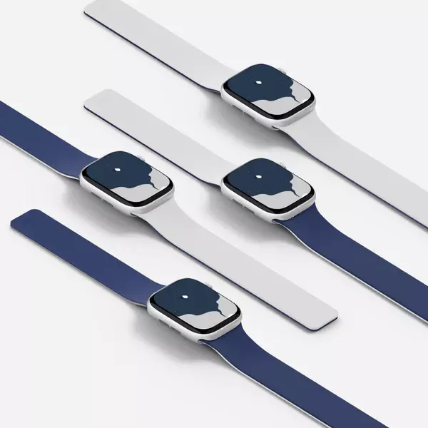 Correa MOFT Snap Duo para Apple Watch 38 40 41 42mm Azul Blanco-4
