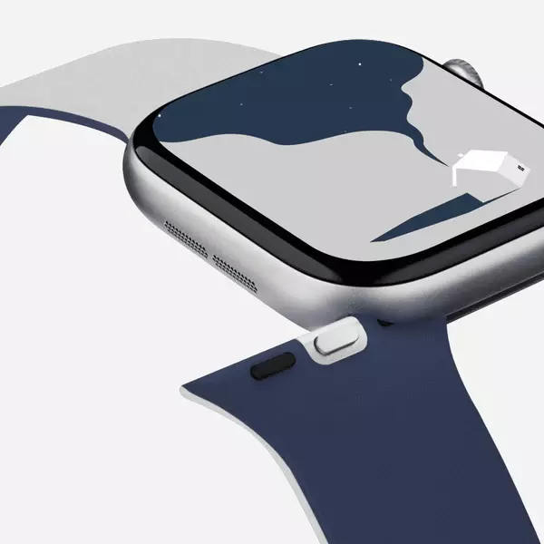 Correa MOFT Snap Duo para Apple Watch 38 40 41 42mm Azul Blanco-5