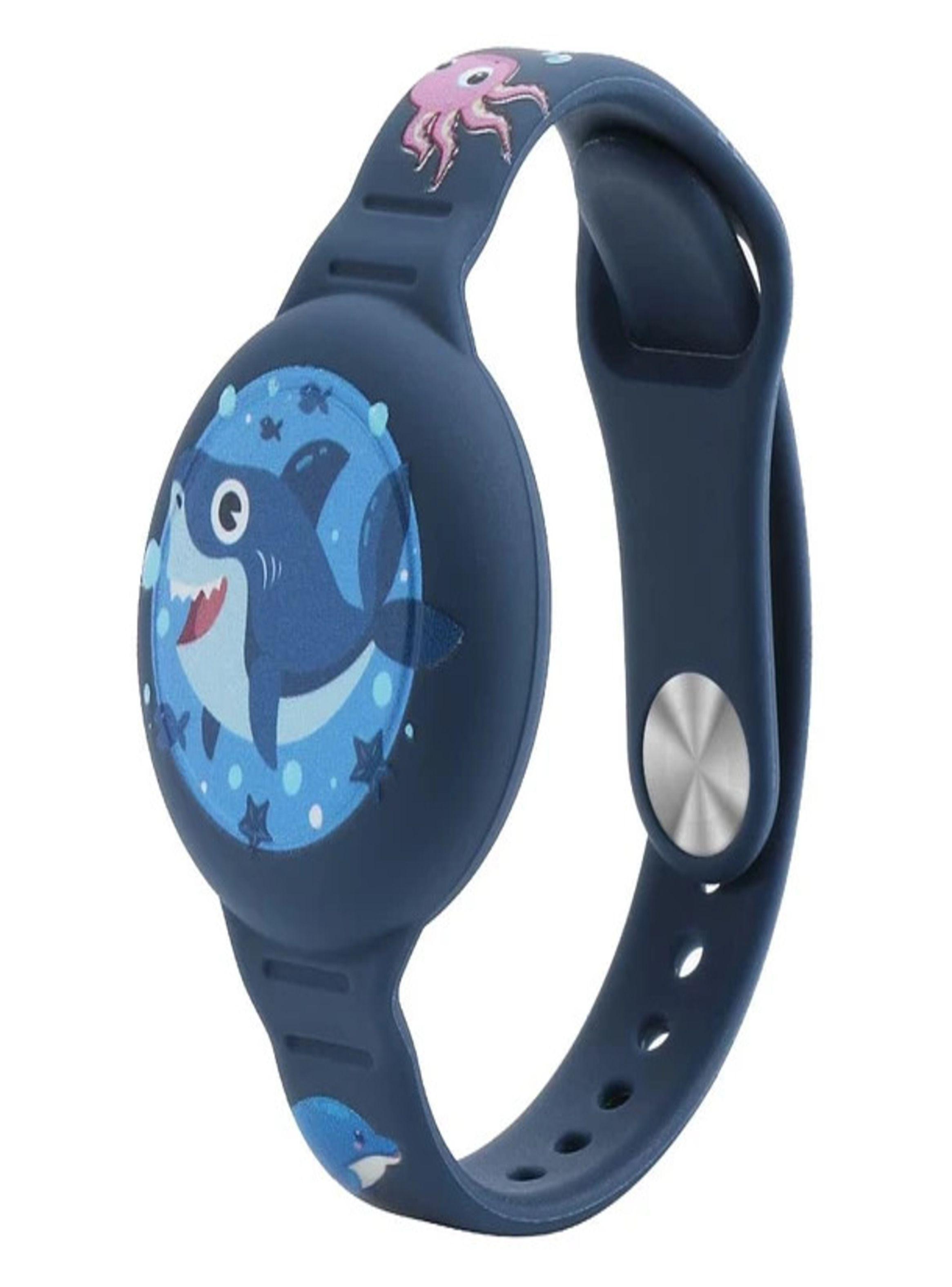 Pulsera Impermeable Para AirTag Ninos Cartoon Tiburon-0