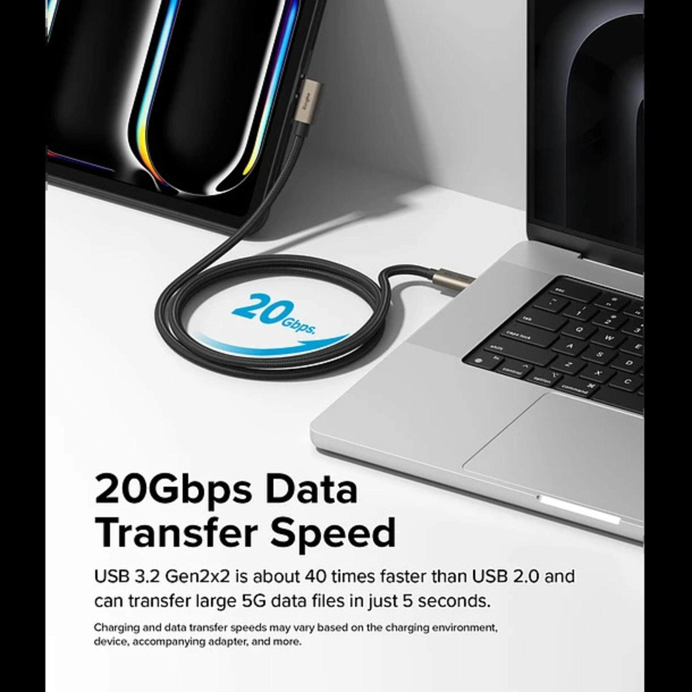 Cable Ringke Para USB 3 2 Gen 2x2 USB C 90 2 M-5