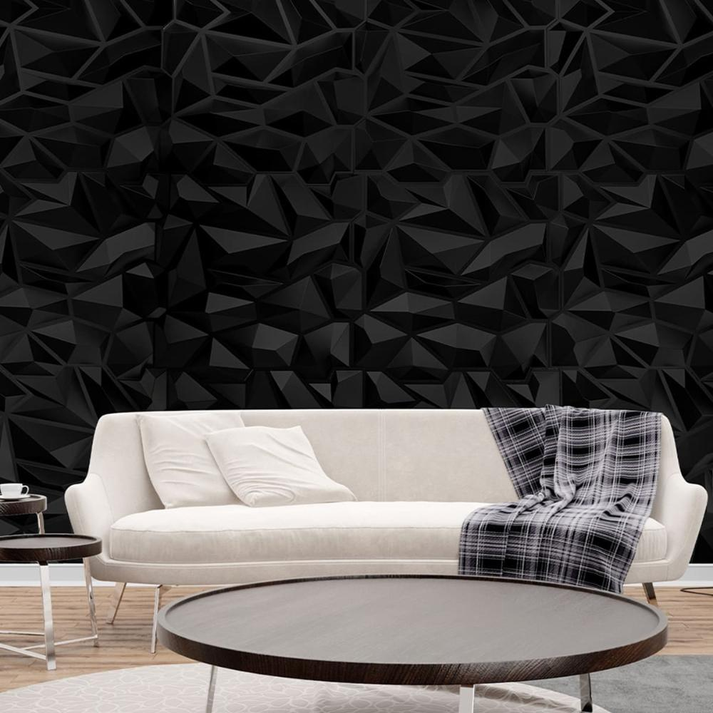 Panel Decorativo PVC 3D, Crystal Negro 3m².-3