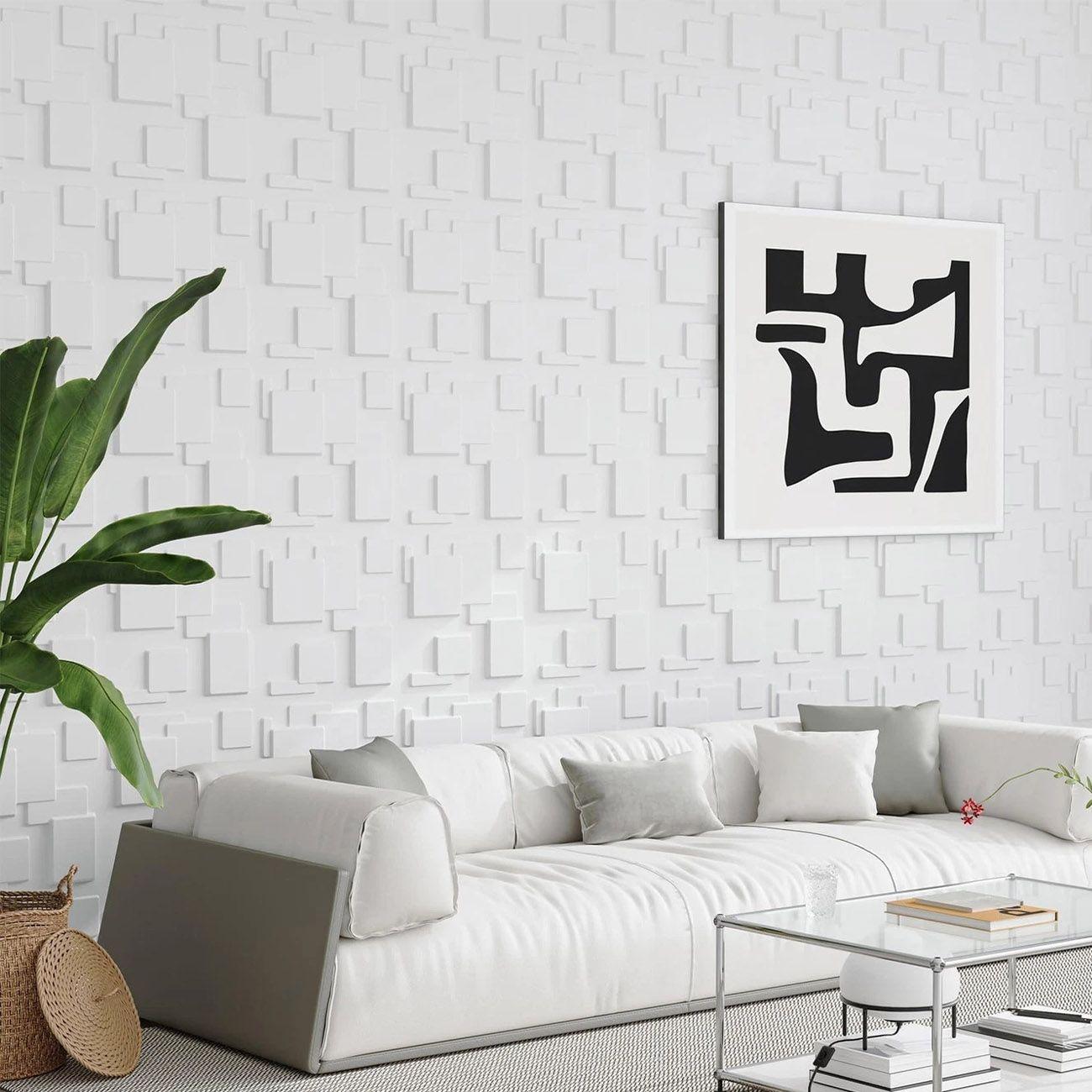 Panel Decorativo PVC 3D, Cubista 4m².-3