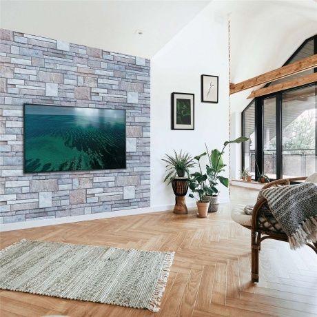 Panel PVC 3D, Realista. PIEDRA GRANITO (96,9 x 48,4cm).-3