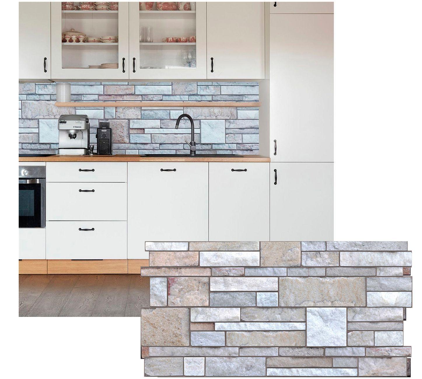 Wall Panel PVC 3D 96.9 x 48.4cm PIEDRA GRANITO 4.5m² (10 Paneles)-0