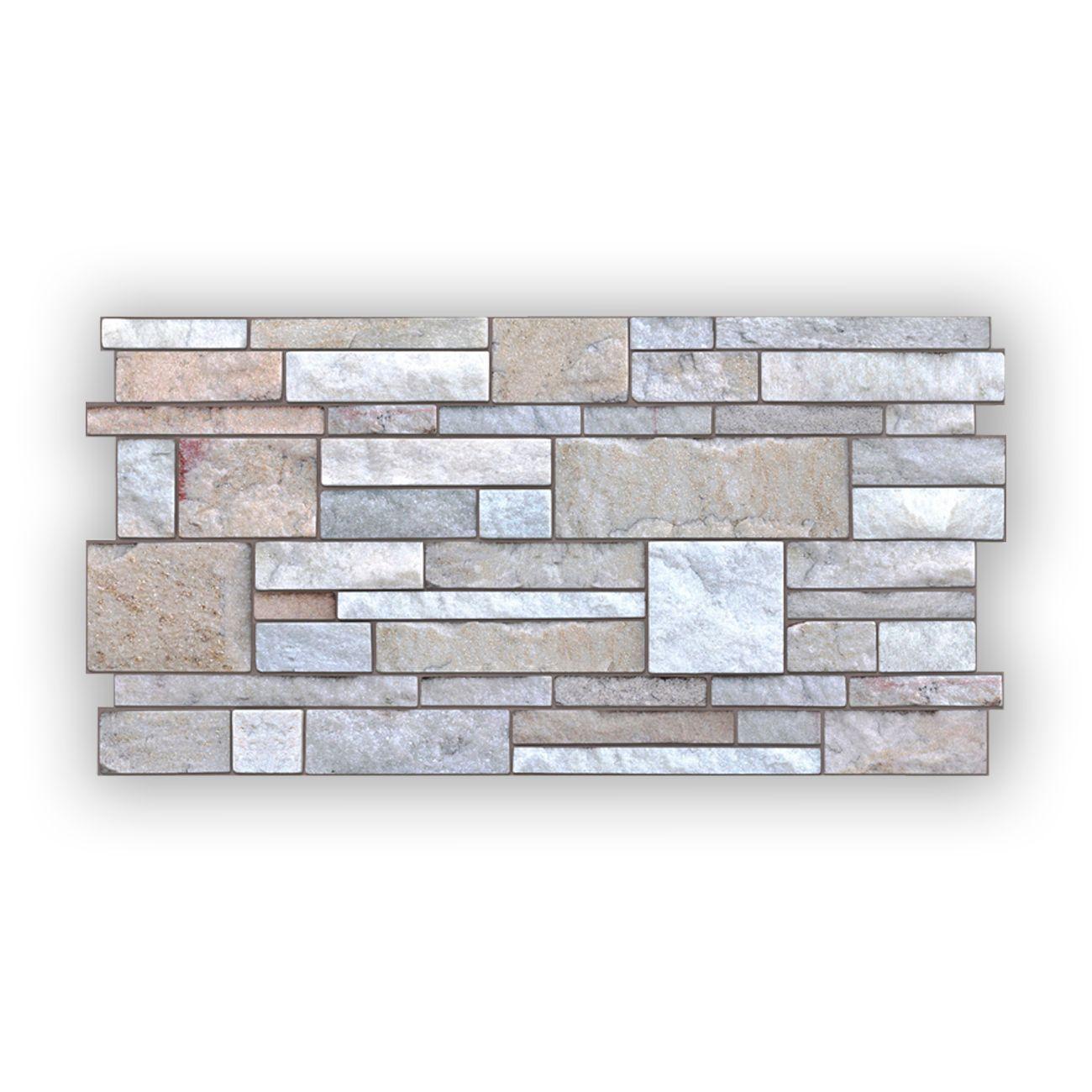 Wall Panel PVC 3D 96.9 x 48.4cm PIEDRA GRANITO 4.5m² (10 Paneles)-1
