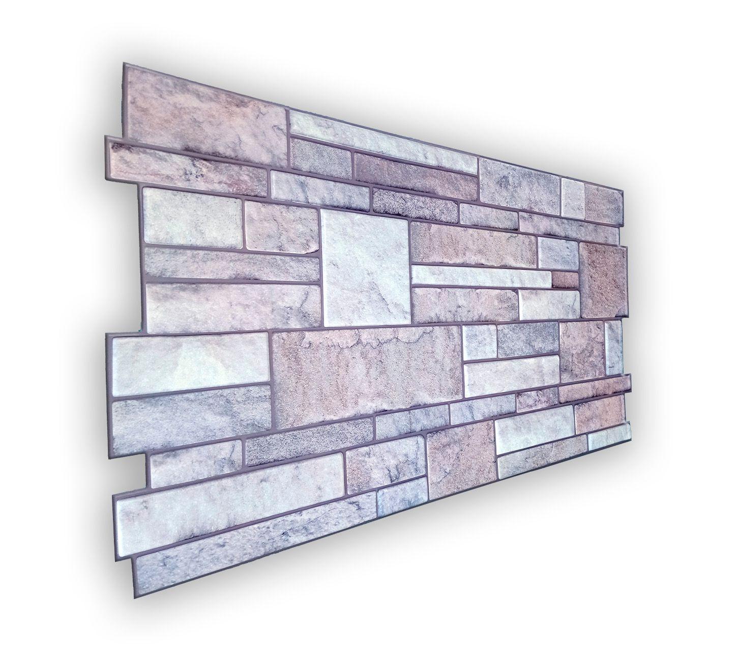 Wall Panel PVC 3D 96.9 x 48.4cm PIEDRA GRANITO 4.5m² (10 Paneles)-2