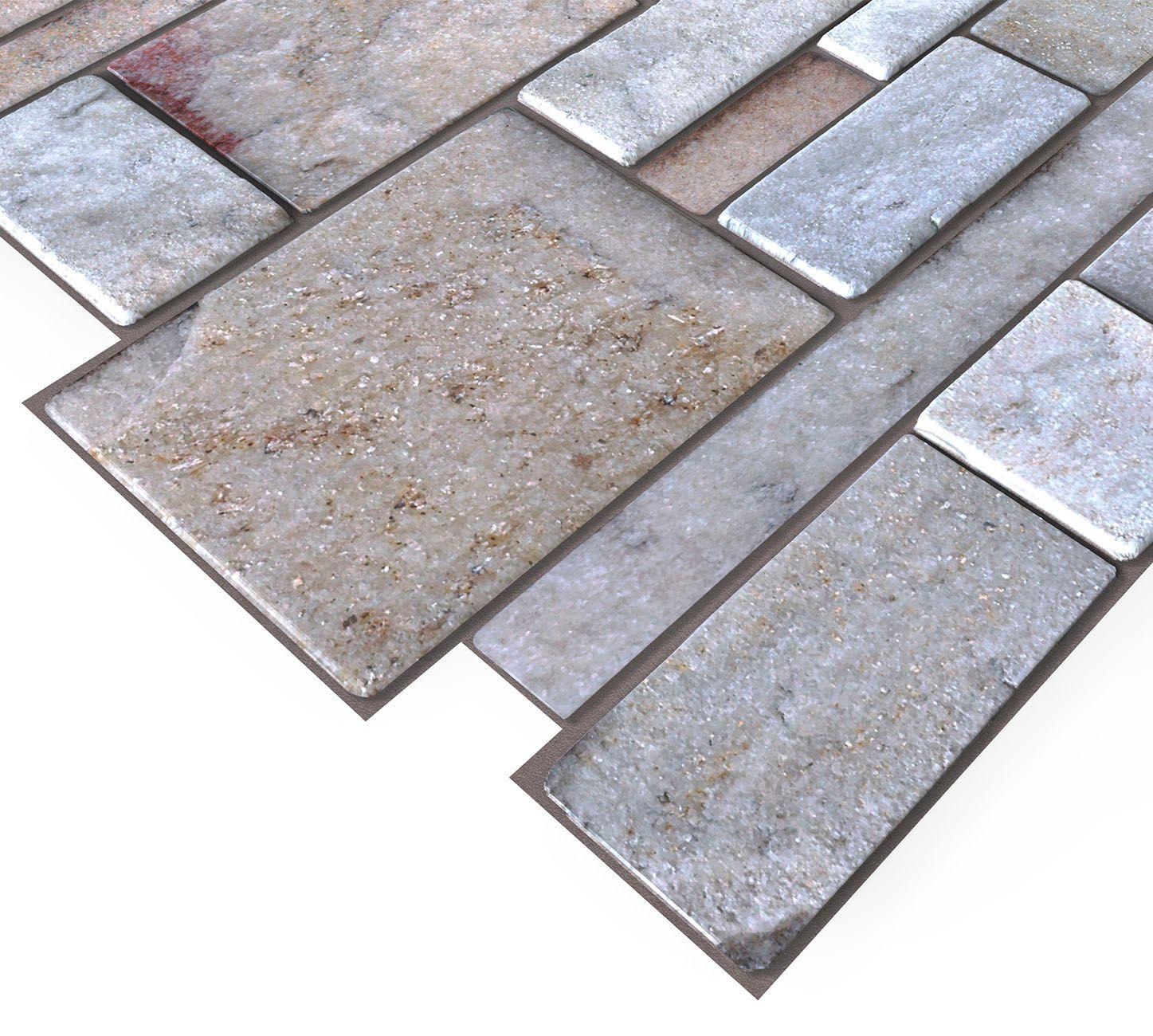 Wall Panel PVC 3D 96.9 x 48.4cm PIEDRA GRANITO 4.5m² (10 Paneles)-4