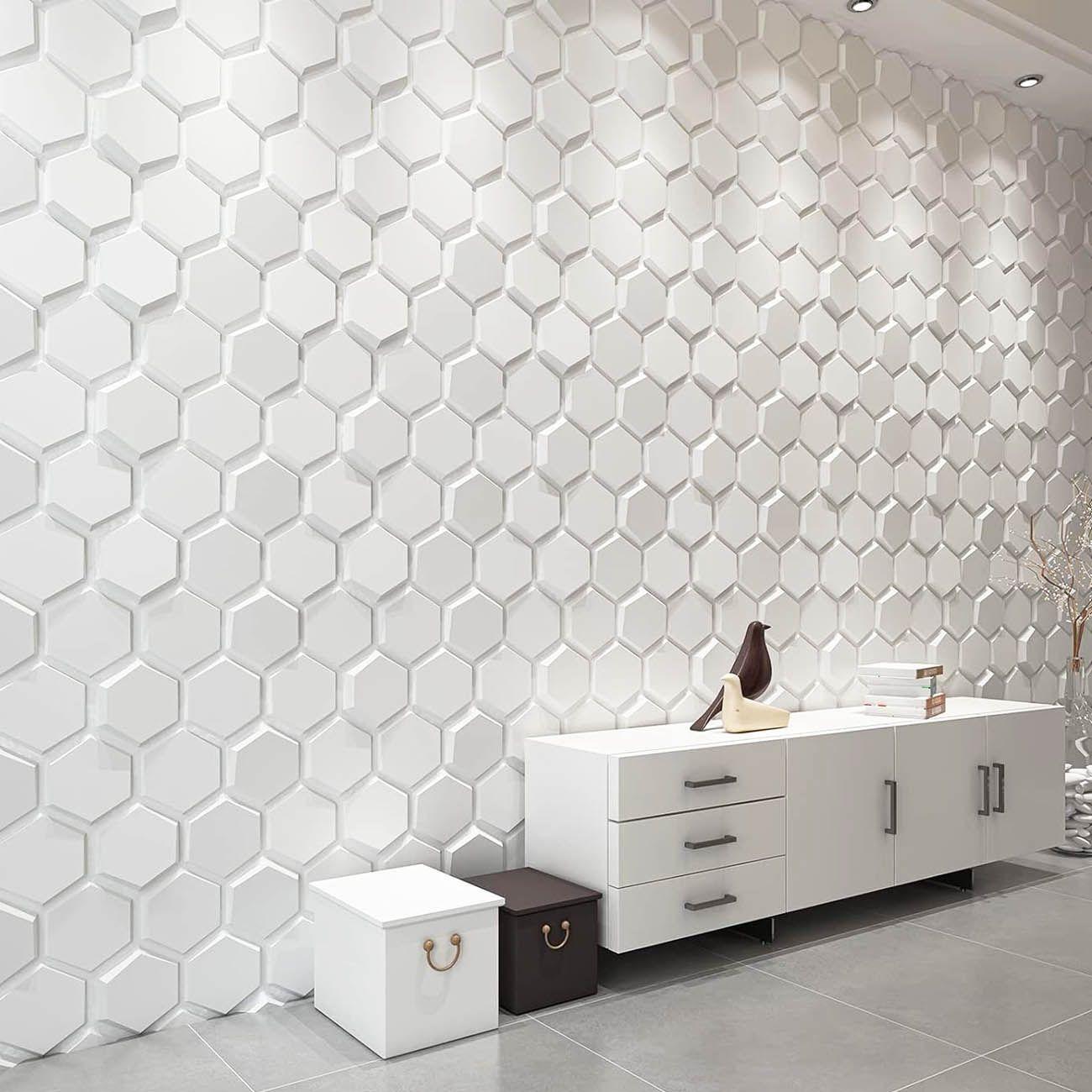 Panel Decorativo PVC Laminas 3D, Panal 3m².-3