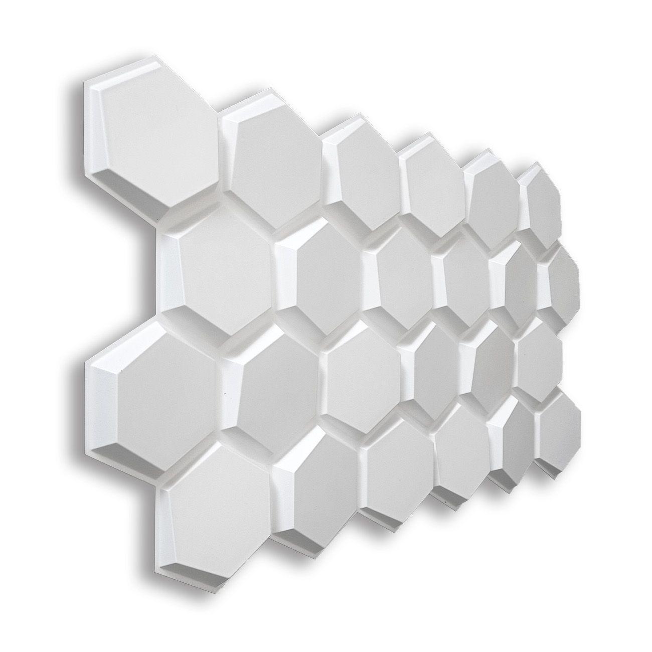 Panel Decorativo PVC Laminas 3D, Panal 4m².-2