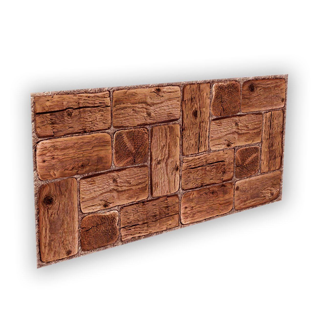 Wall Panel PVC Relieve 96 X 47.9 cm PINE WOOD 4.6m² (10 Paneles)-2
