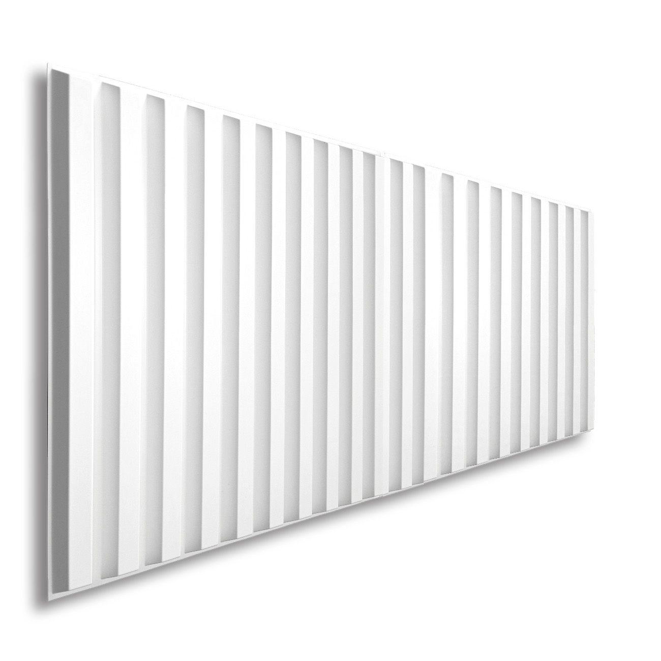 Panel Decorativo PVC 3d Liston Blanco 3m²-3